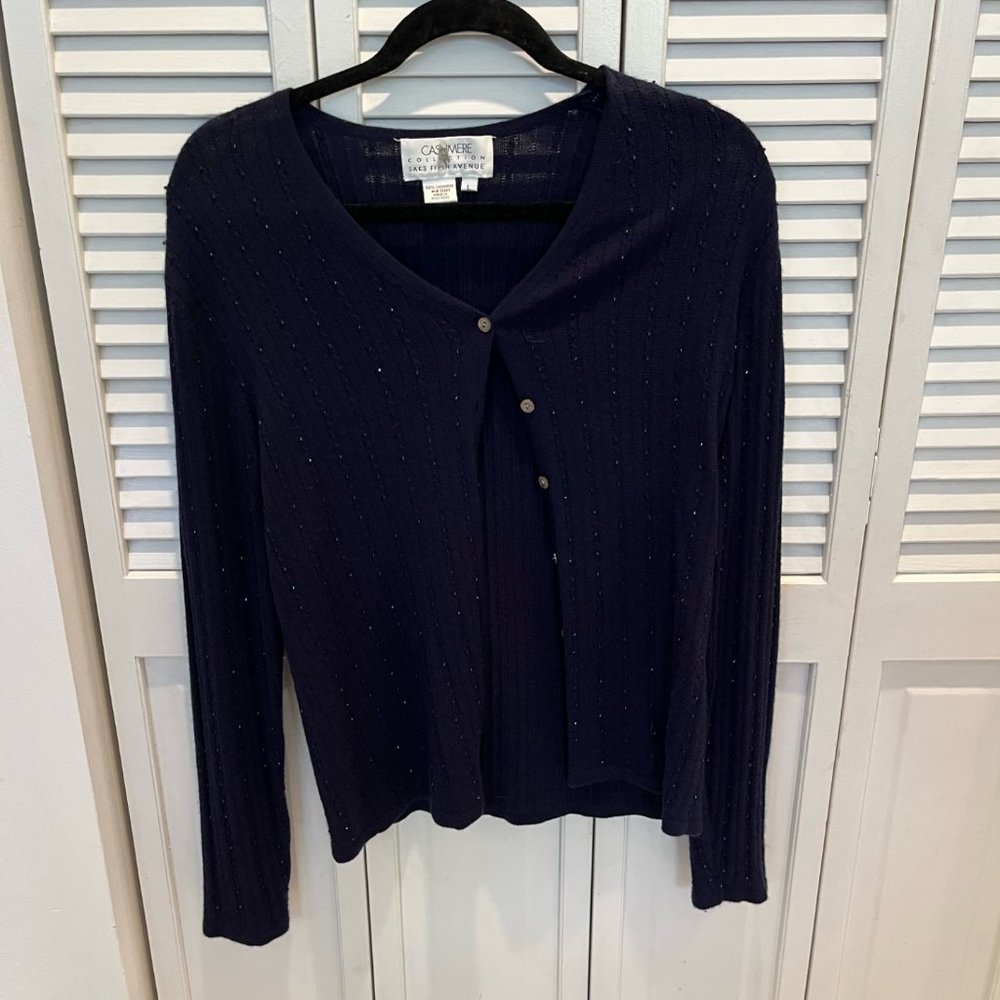 Cashmere Sweater Set - Cardigan and Shell - Picture 1 of 6